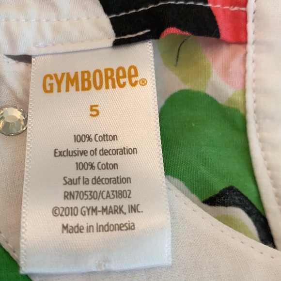 Gymboree size5 floral swim coverup with flip flops - Picture 4 of 6